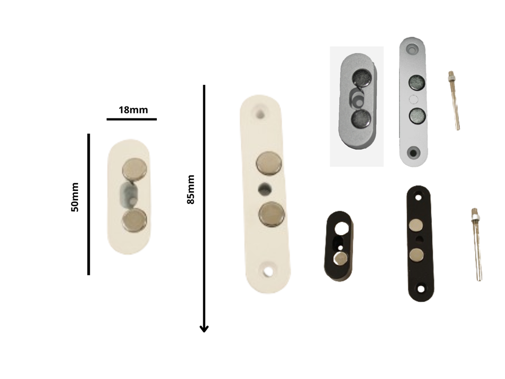 serratura infilare gancio magnetica saletta.png Serratura infilare magnetica respingente Atomo Battente frontale Tondo mm.18x85 Varie Finiture | Saletta - immagine 1
